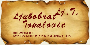 Ljubobrat Topalović vizit kartica